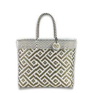 Handwoven Plastic Mexican Tote Bag Large, Waterproof, Lhtweht, C UwU